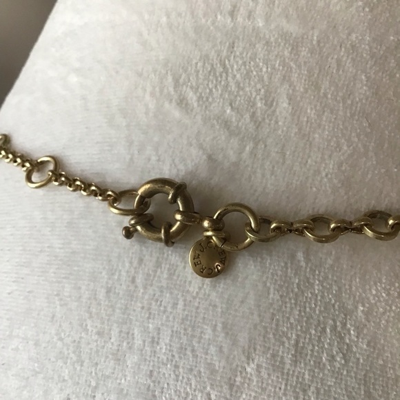 J.Crew Tassel Necklace Gold Tone Chain Black White Seed Bead Fringe Boho Chic - Picture 4 of 14